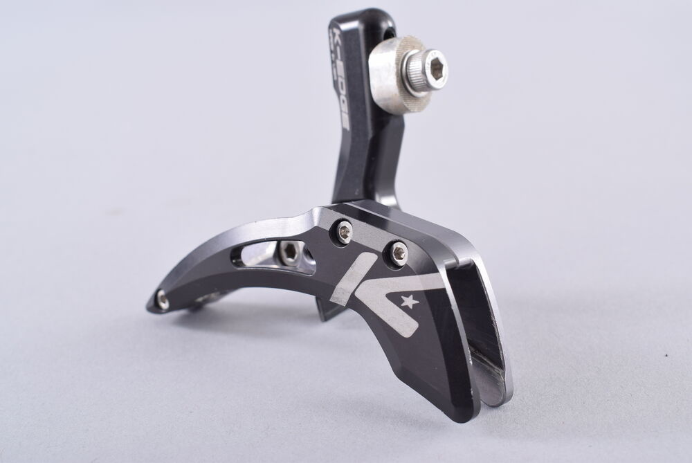 K Edge 1x Race Chain Guide Braze On Single Chainring Black Silver Road K Edge 1x Race Chain Guide Braze On Single Chainring Black Silver Road