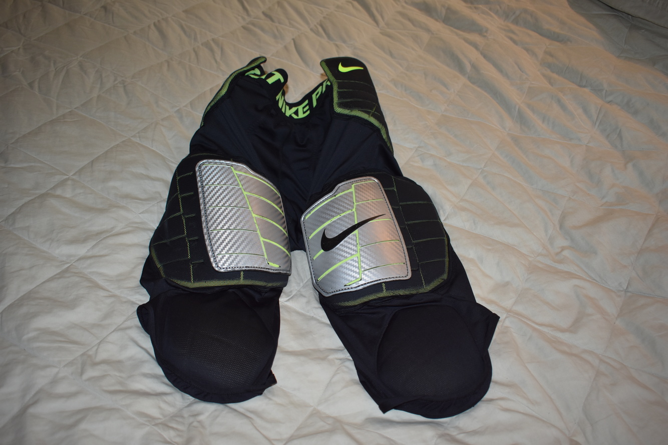 Nike Pro Combat Hyperstrong Padded Girdle, Black/Silver, Adult XXL SidelineSwap