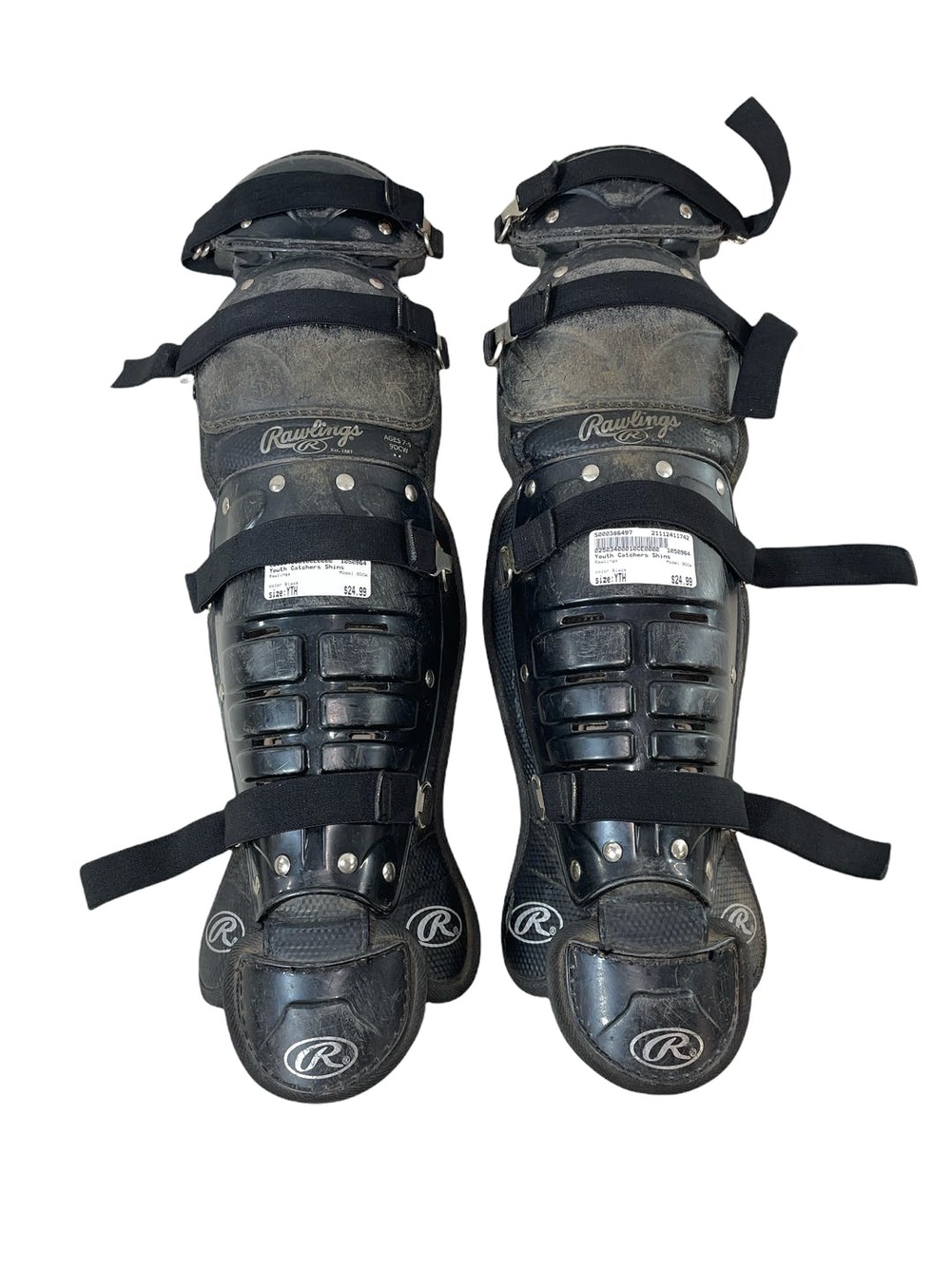 Used Rawlings 9dcw Catchers Leg Guards Youth SidelineSwap