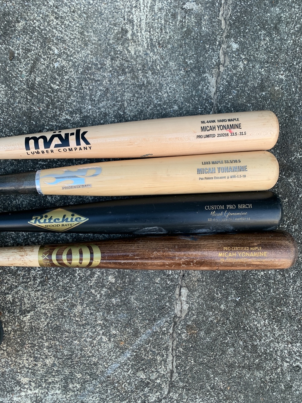 Assorted Used Wood Bats SidelineSwap