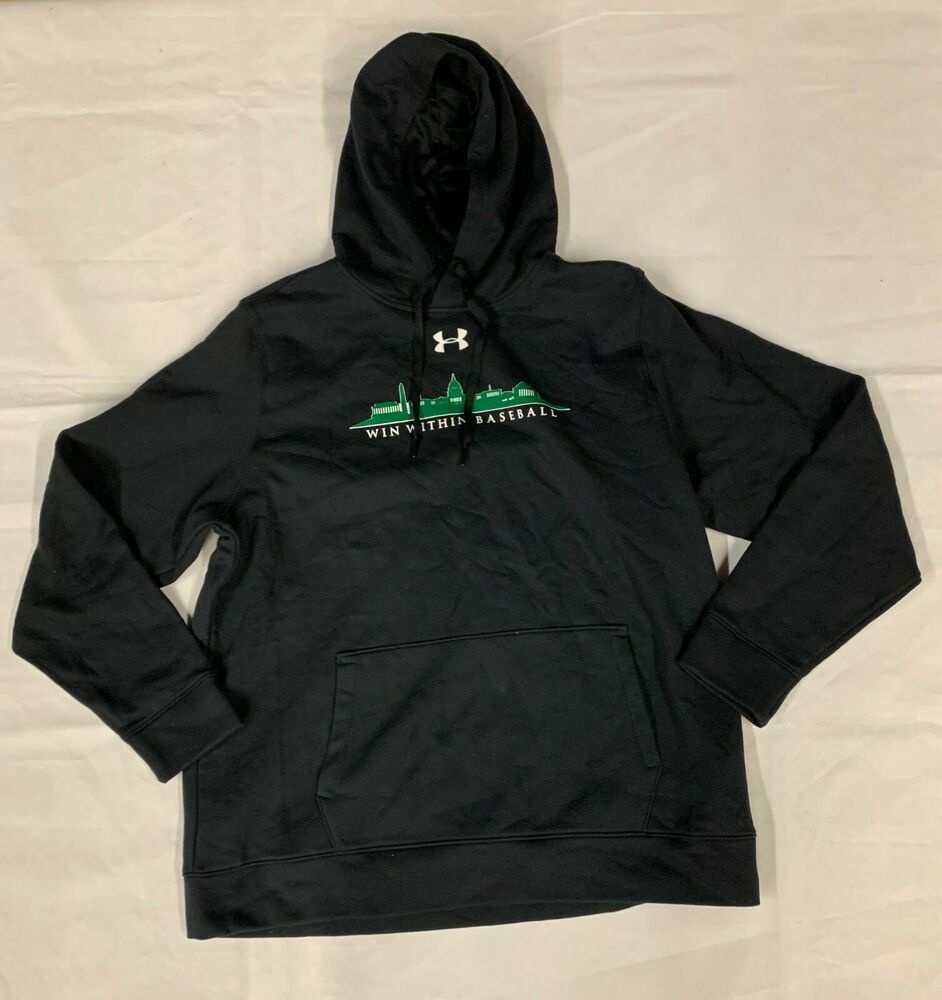 Under Armour Win Within Baseball Fleece Pullover Hoodie Men's XL Black