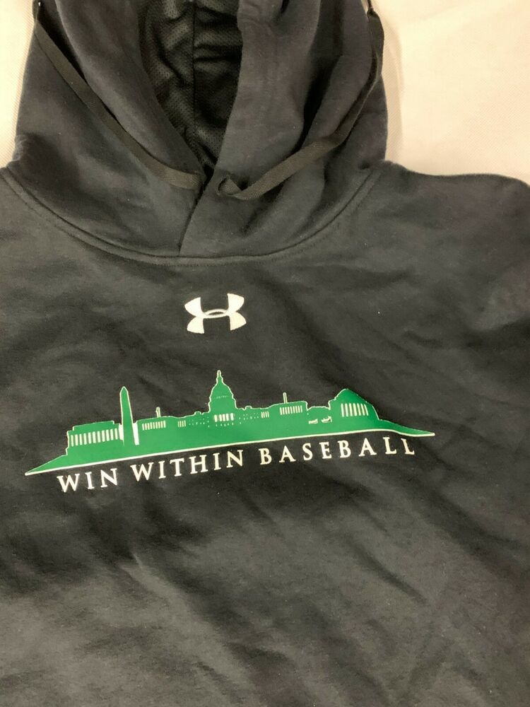 Under Armour Win Within Baseball Fleece Pullover Hoodie Men's XL Black