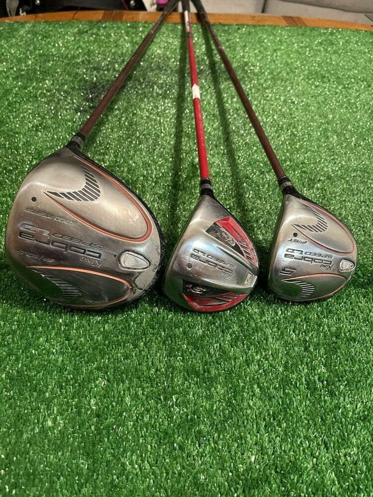 King Cobra F/Speed Woods Set (Driver, 3W, 5W) Regular Graphite Shafts SidelineSwap