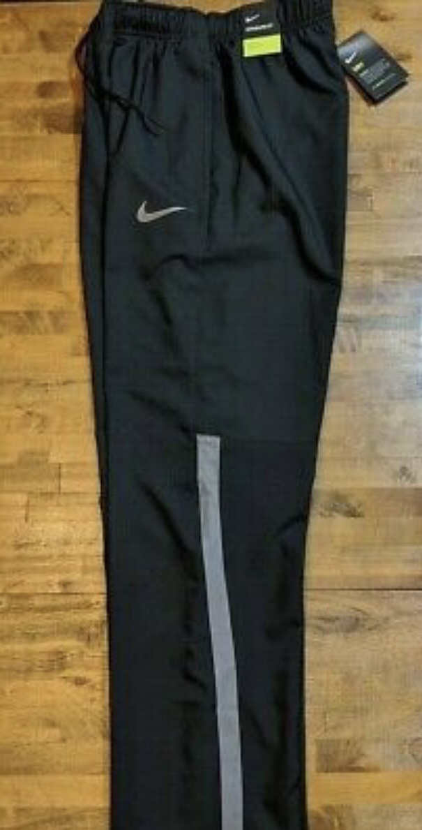 *NEW W/TAGS* NIKE TEAM DRIFIT WOVEN TRAINING PANTS, BLACK/ GRAY, MEN’S