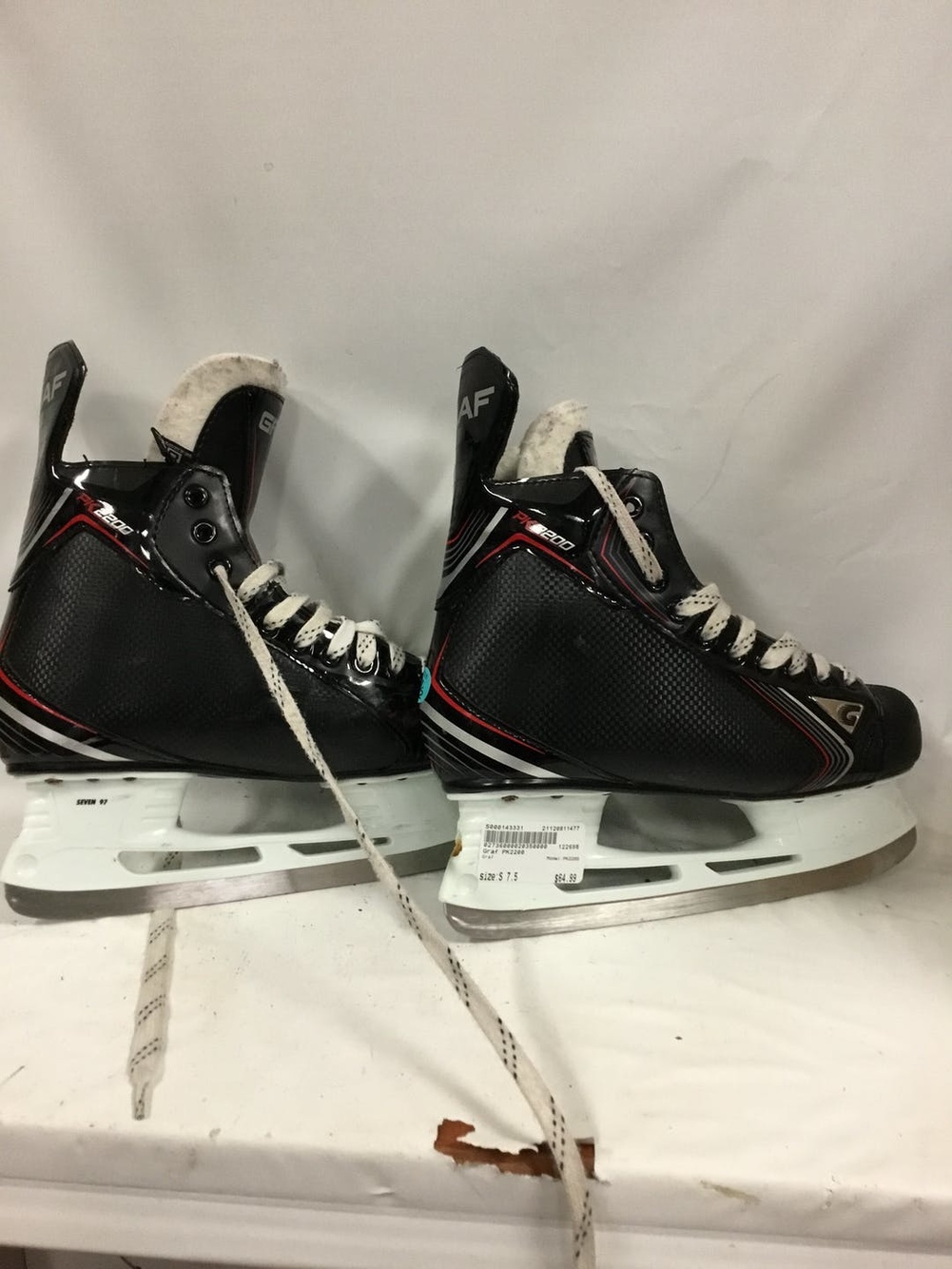 Used Graf Pk2200 Senior 7.5 Ice Skates Ice Hockey Skates SidelineSwap