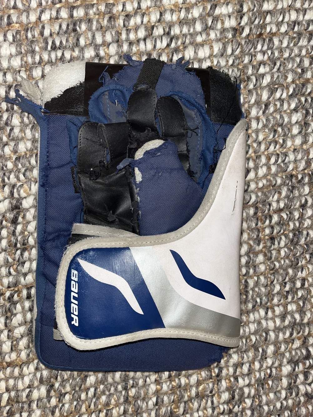 Used White Street Hockey Goalie Blocker SidelineSwap