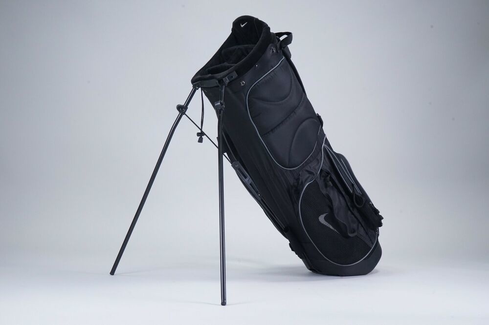 NIKE GOLF 5WAY DIVIDER GOLF STAND BAG W/ BONUS NIKE SHOE BAG, BLACK