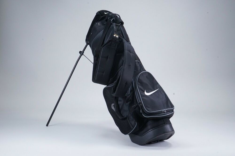 NIKE GOLF 5WAY DIVIDER GOLF STAND BAG W/ BONUS NIKE SHOE BAG, BLACK