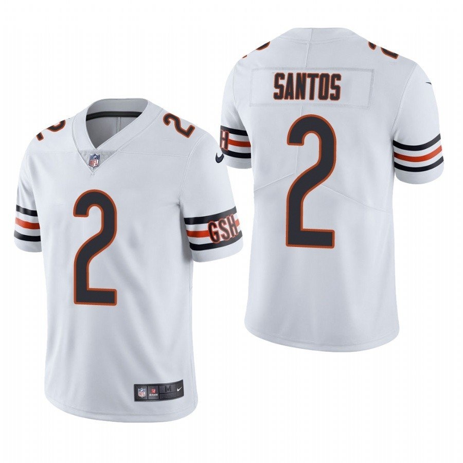 Men 2 Cairo Santos Chicago Bears White Vapor Limited Football Jersey
