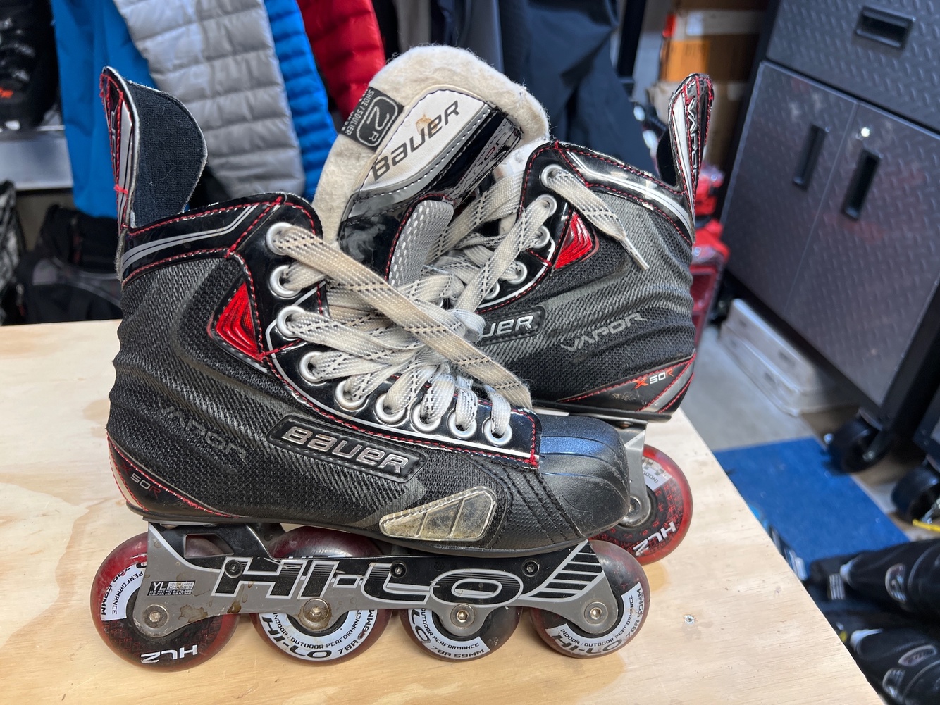 Used Bauer Regular Width Size 2 Inline Skates SidelineSwap