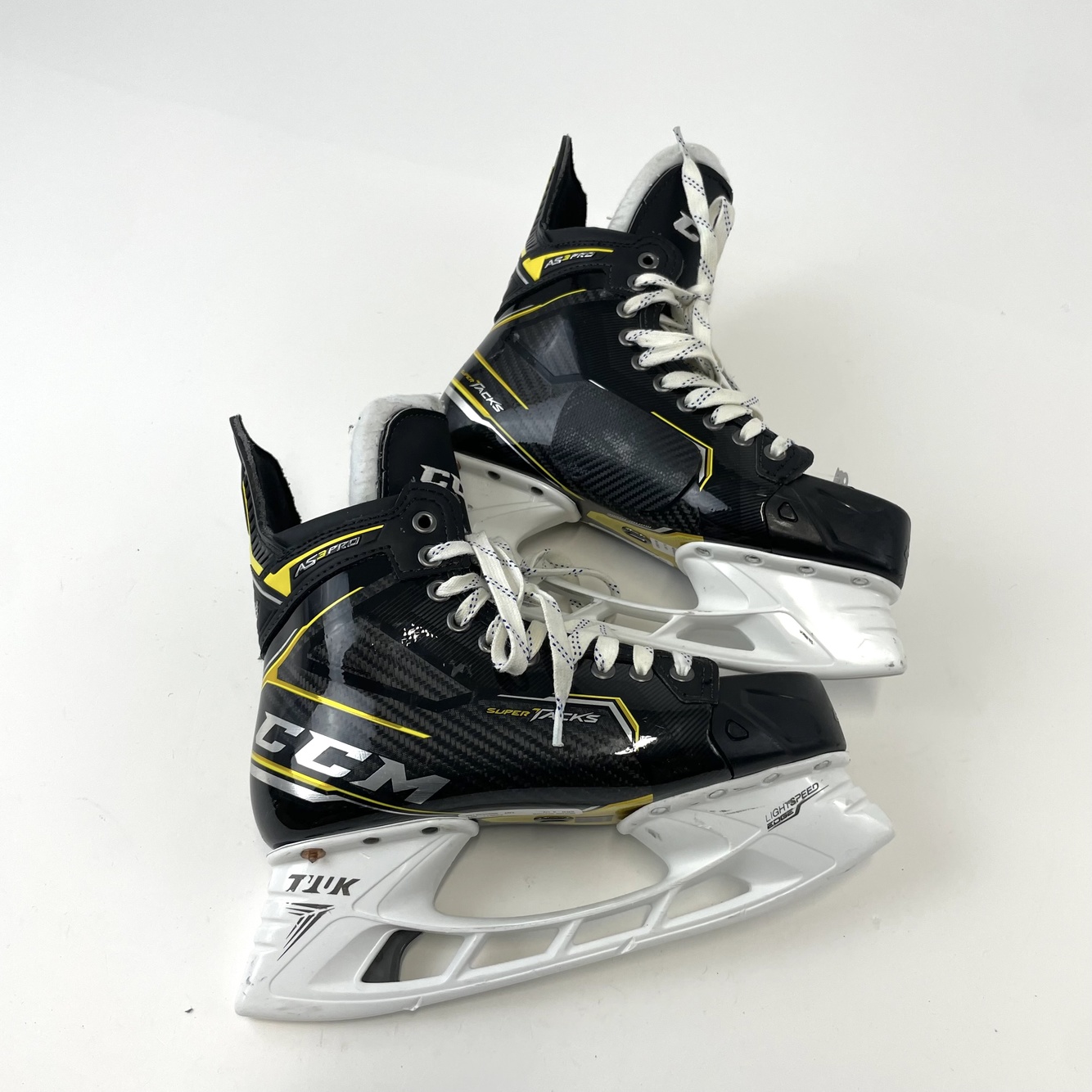 Used CCM Super Tacks AS3 Pro Skates 8 1/2 D McNabb Vegas Knights V396