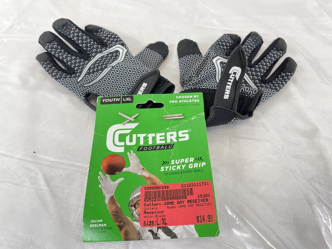 New Cutters Game Day Youth L Xl Receiver Football Gloves SidelineSwap