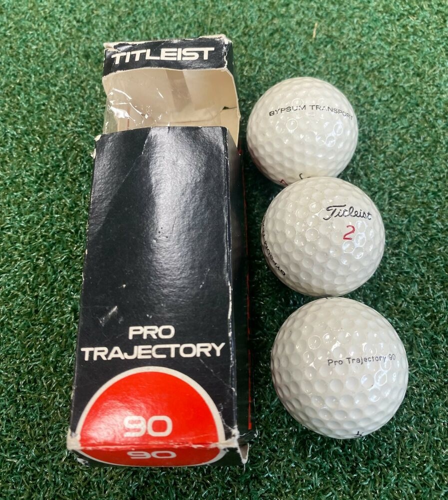 1 SLEEVE TITLEIST PRO TRAJECTORY 90 VINTAGE GOLF BALLS NEW OLD STOCK