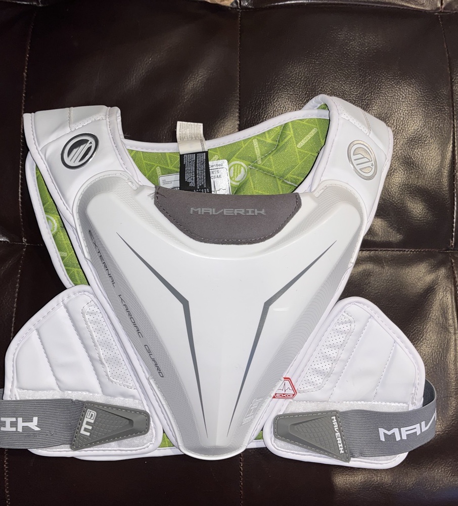 New Maverik M5 EKG Speed Lacrosse Shoulder Pads MEDIUM EKG Heart guard shell Lax SidelineSwap