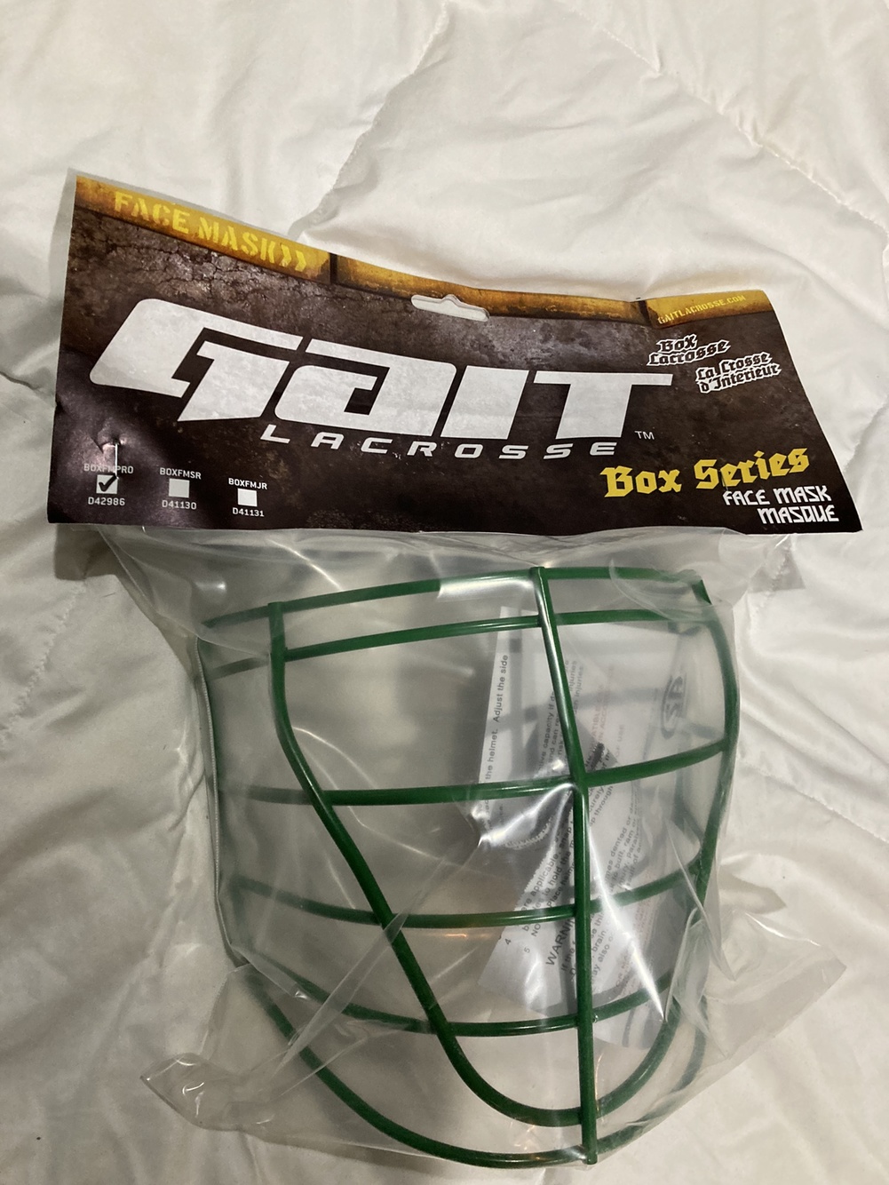 New Green Gait G7 Box Lacrosse Face Mask SidelineSwap
