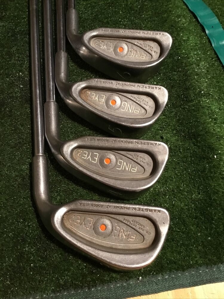 Ping Eye 2 Karsten Orange Dot Irons Set (3PW) ZZ Lite Steel Shafts SidelineSwap