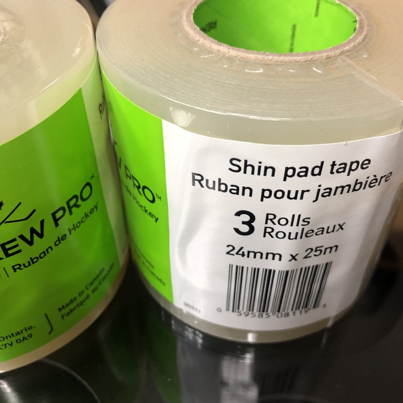 6 rolls of clear shin pad tape SidelineSwap