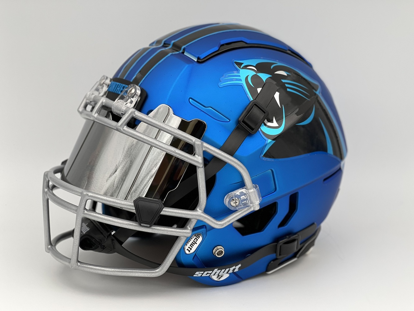 Carolina Panthers "Custom Blaze " Schutt F7 Football Helmet "SWEET