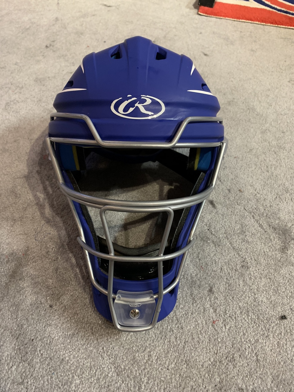Rawlings Mach Catcher's Mask Royal Blue Matte SidelineSwap