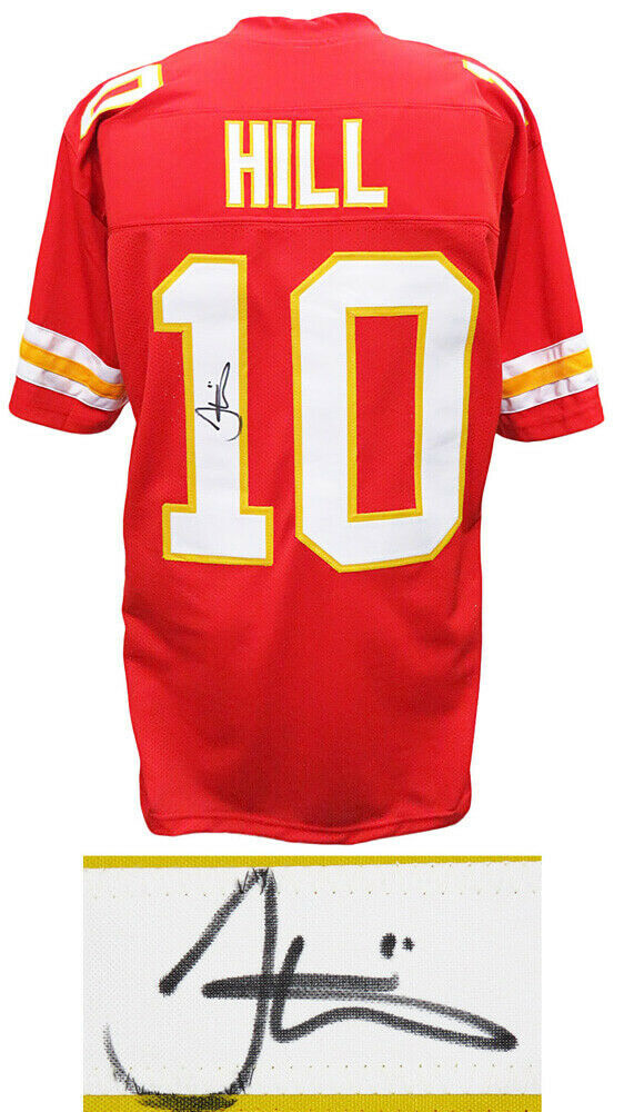 Tyreek Hill KC Chiefs Signed Red Football Jersey SCHWARTZ SidelineSwap