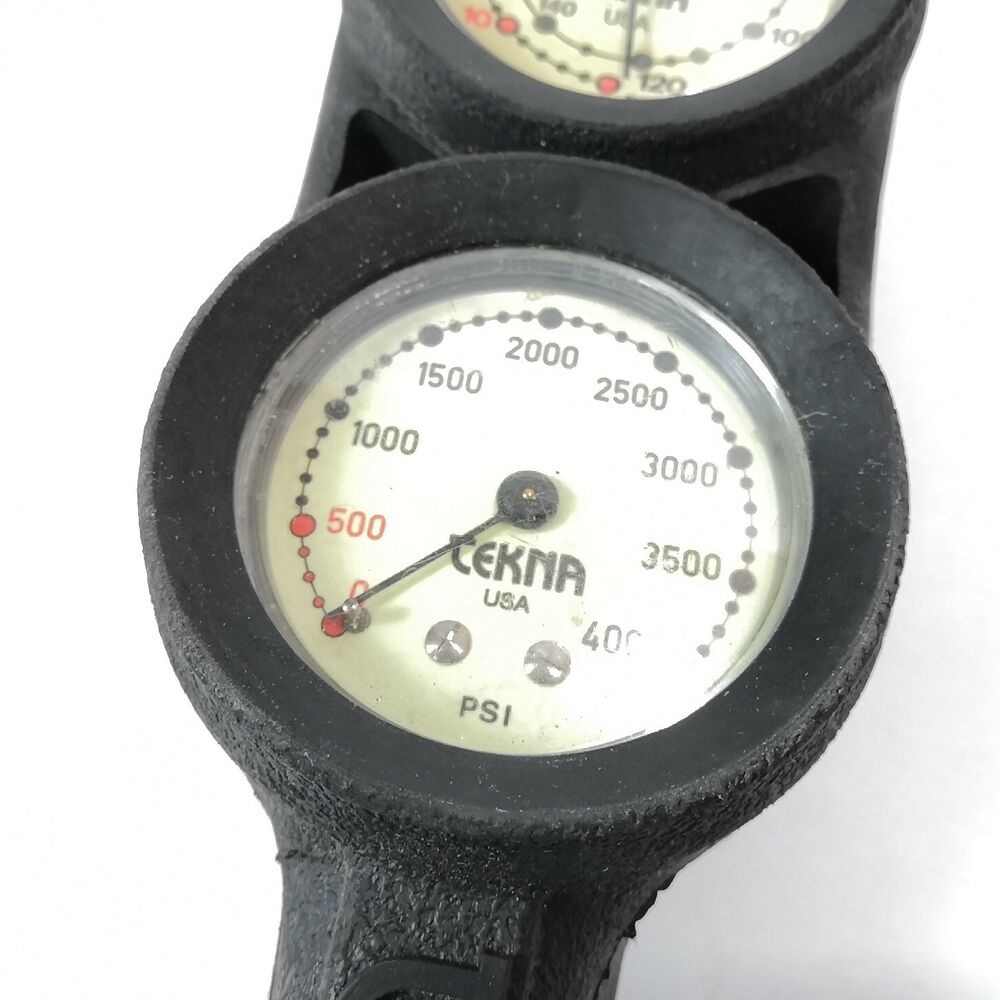 Tekna 4 Gauge Console Boot Depth Gauge, Pressure Gauge, Compass Scuba