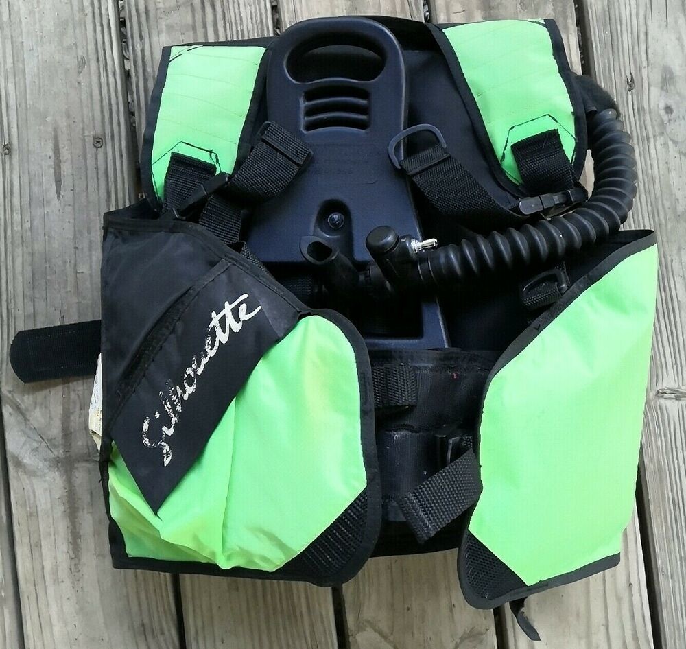 Sherwood Silhouette Dive BC BCD Small SM S Lime Green Buoyancy Compensator SidelineSwap