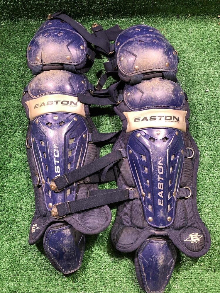 Blue Easton 14" Catcher's Shin Guards SidelineSwap