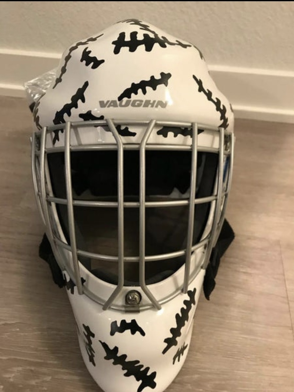 Custom Designed “Stitches” Vaughn Goalie Mask Helmet SidelineSwap