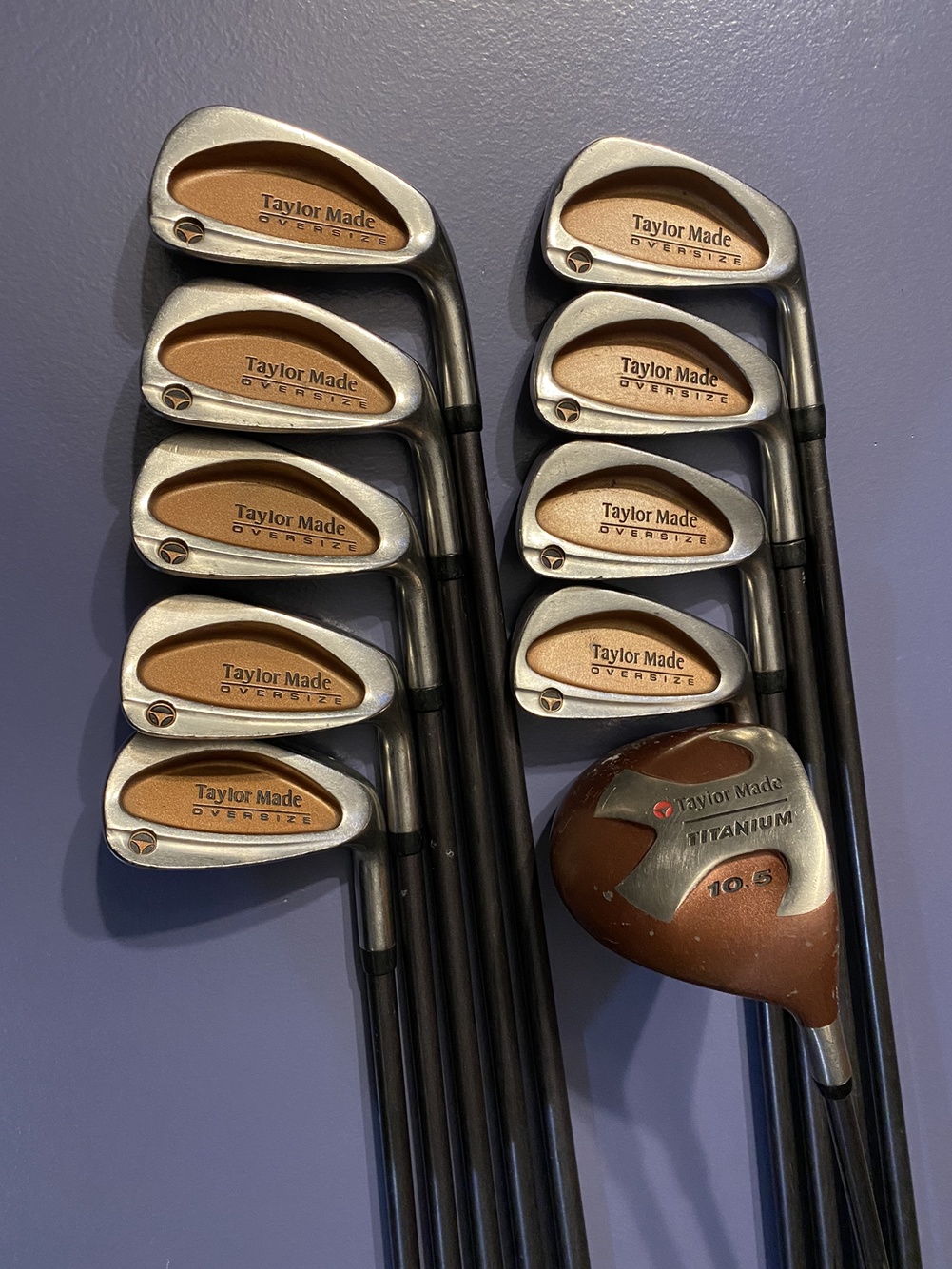 Taylormade burner oversize bubble shaft complete set 2PW with driver