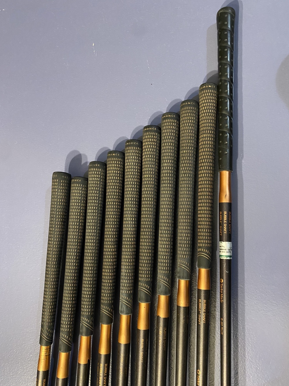 Taylormade burner oversize bubble shaft complete set 2PW with driver