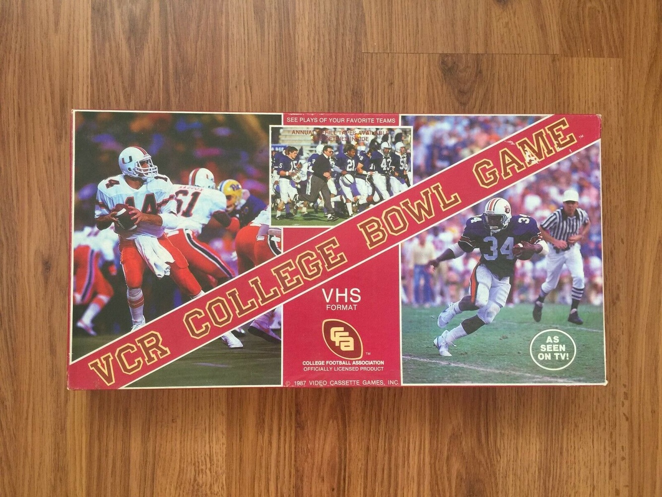 NCAA VCR College Bowl Game SUPER VINTAGE 1987 VHS Format Football Board