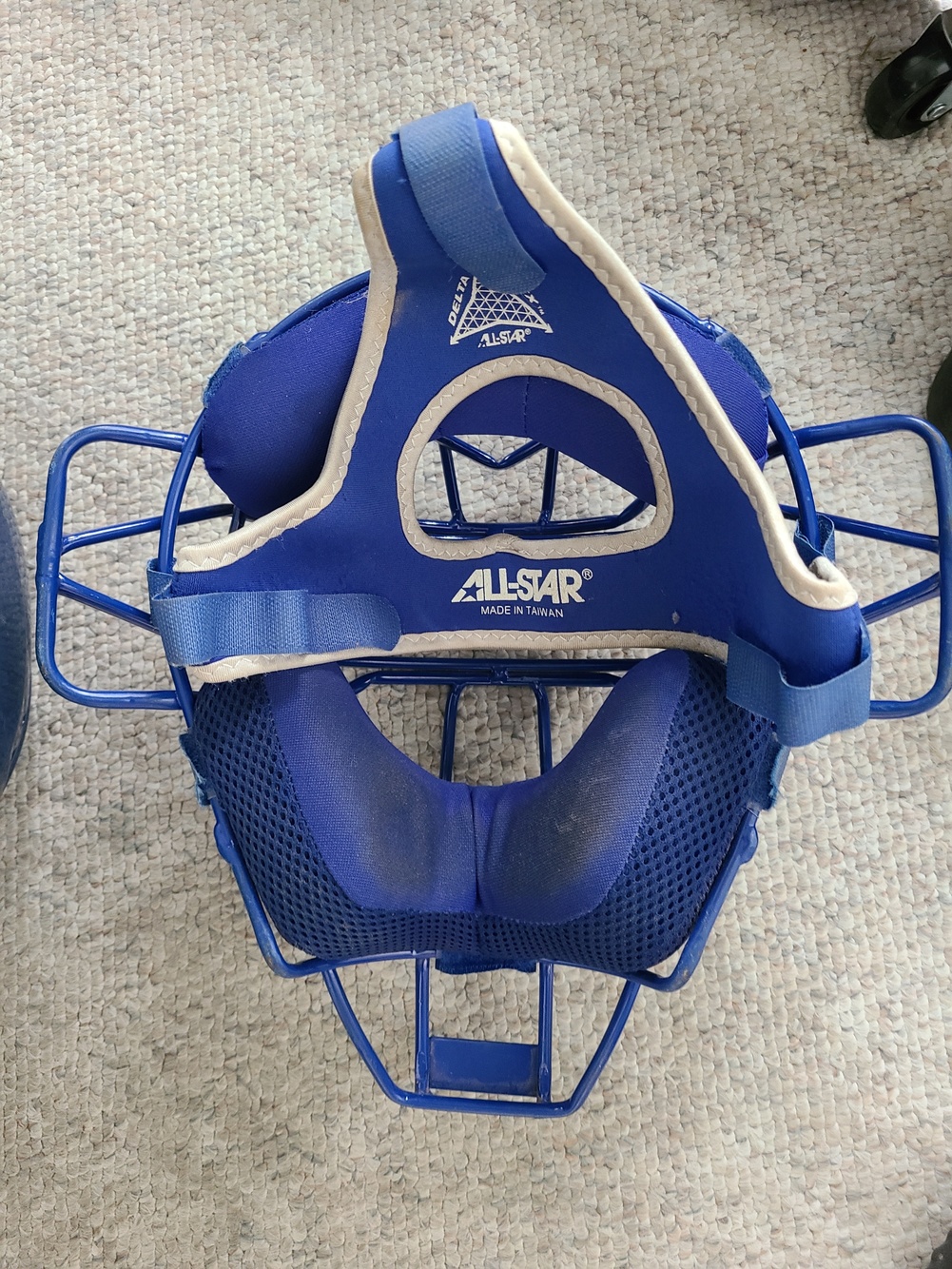 Used All Star FM25 Traditional Steel Catcher's Facemask and Rawlings
