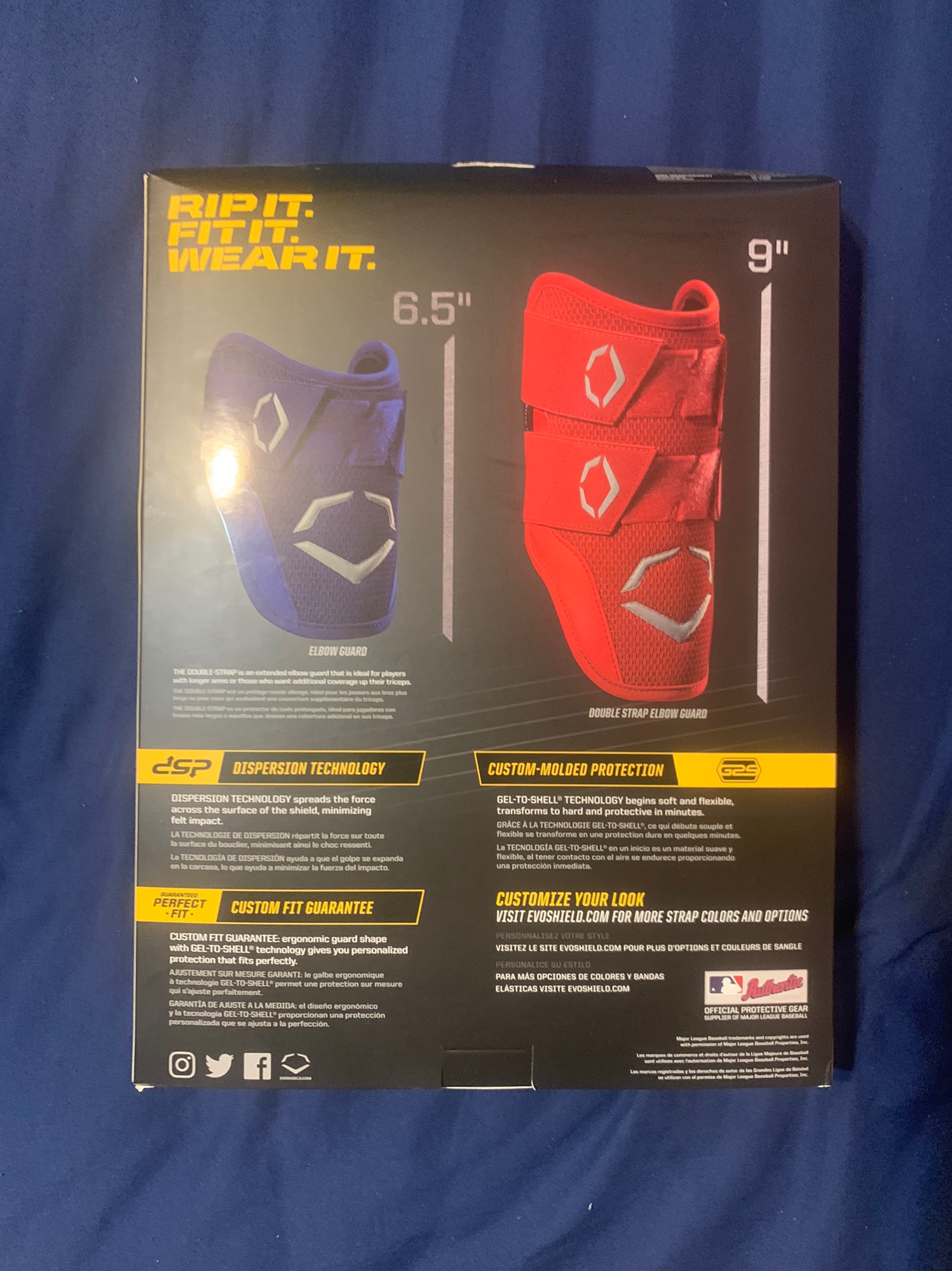 Evoshield ProSRZ Double Strap Elbow Guard Black (New in packaging
