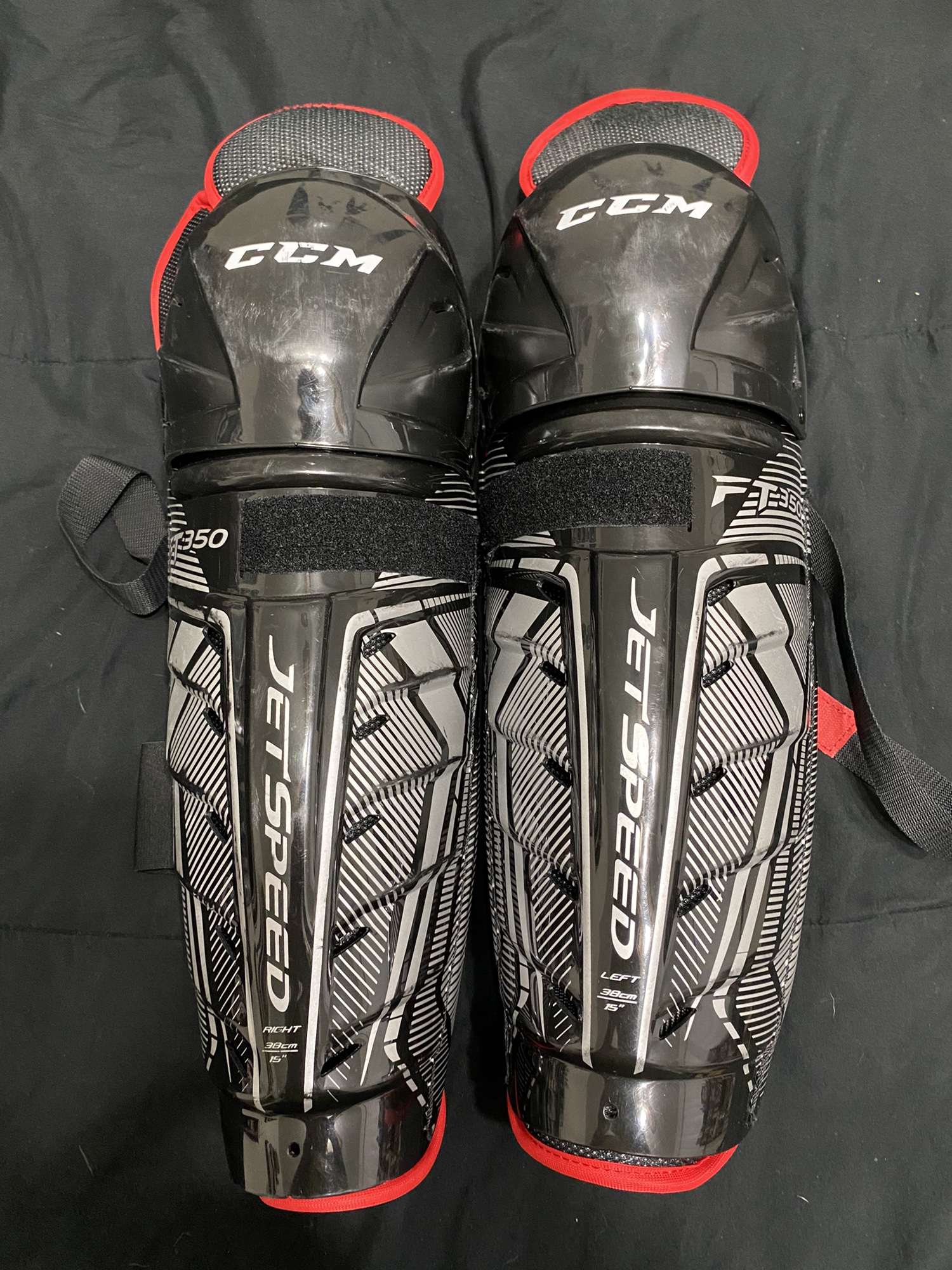 CCM JetSpeed FT350 Shin Pads SidelineSwap