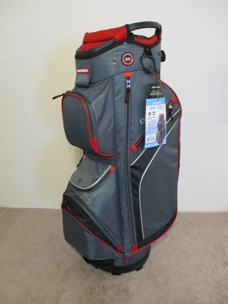 New Datrek DG Lite II Golf Cart Bag Black / Charcoal / Red SidelineSwap