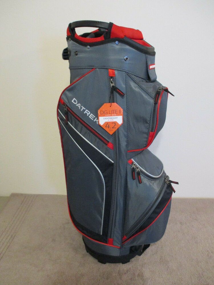 New Datrek DG Lite II Golf Cart Bag Black / Charcoal / Red SidelineSwap