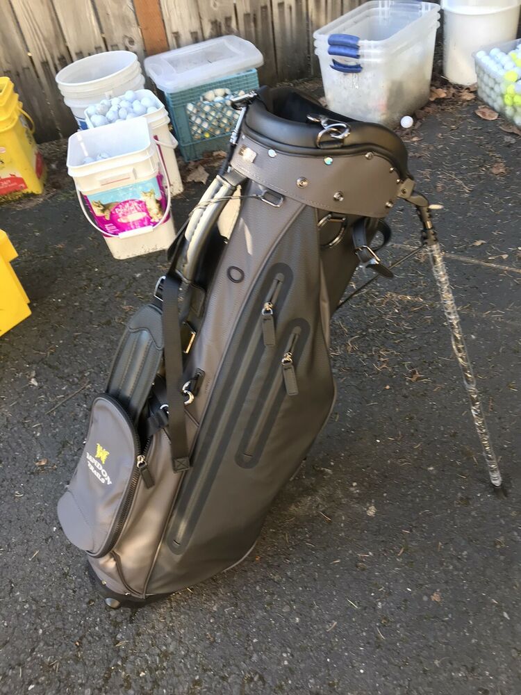 NEW TITLEIST LINKSMASTER MEMBERS BAG GOLF STAND BAG ASH/BLACK BANDON TRAILS LOGO SidelineSwap