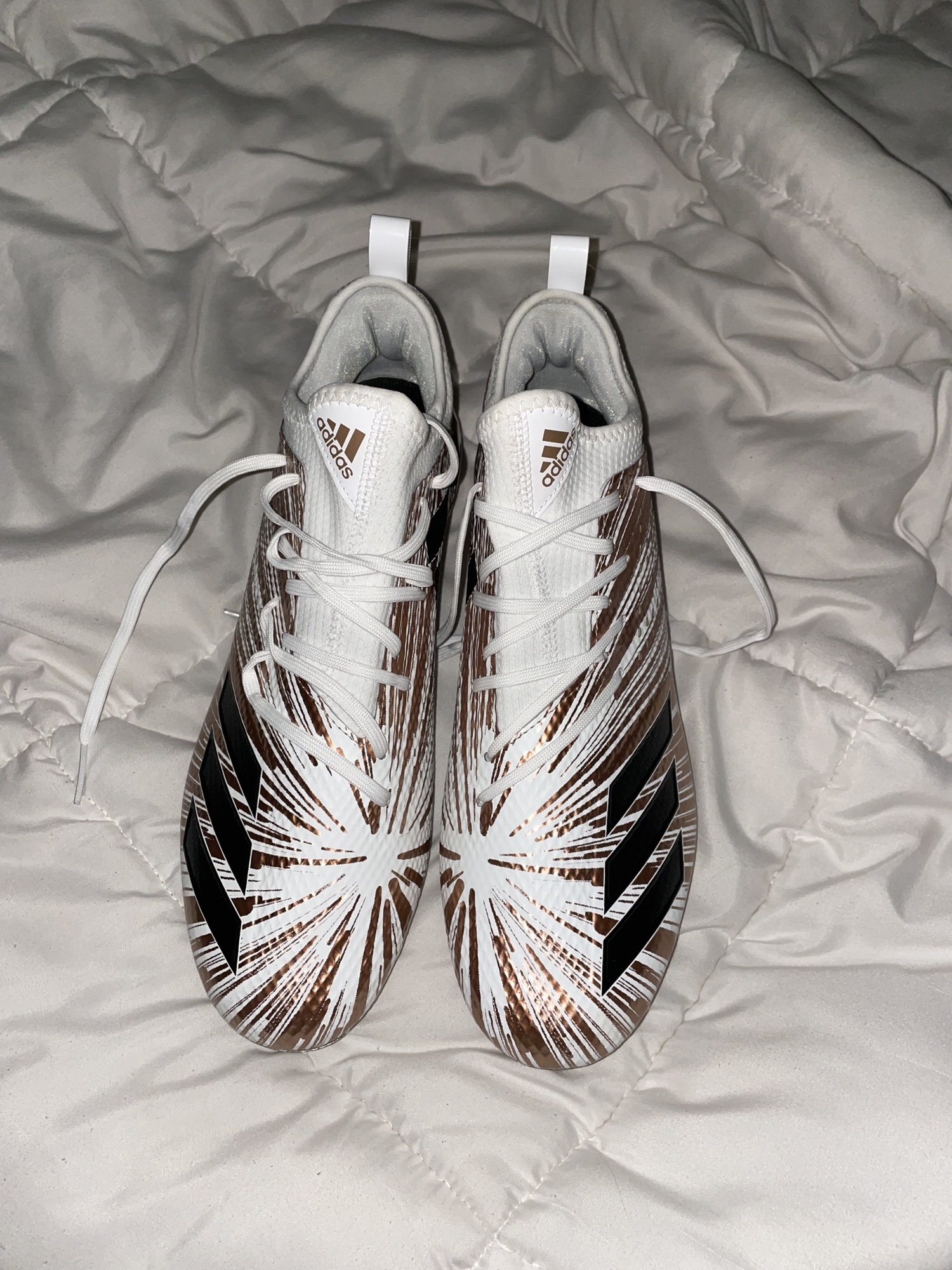 Adidas Adizero 5 Star Metallic Rose Gold Football Cleats SidelineSwap