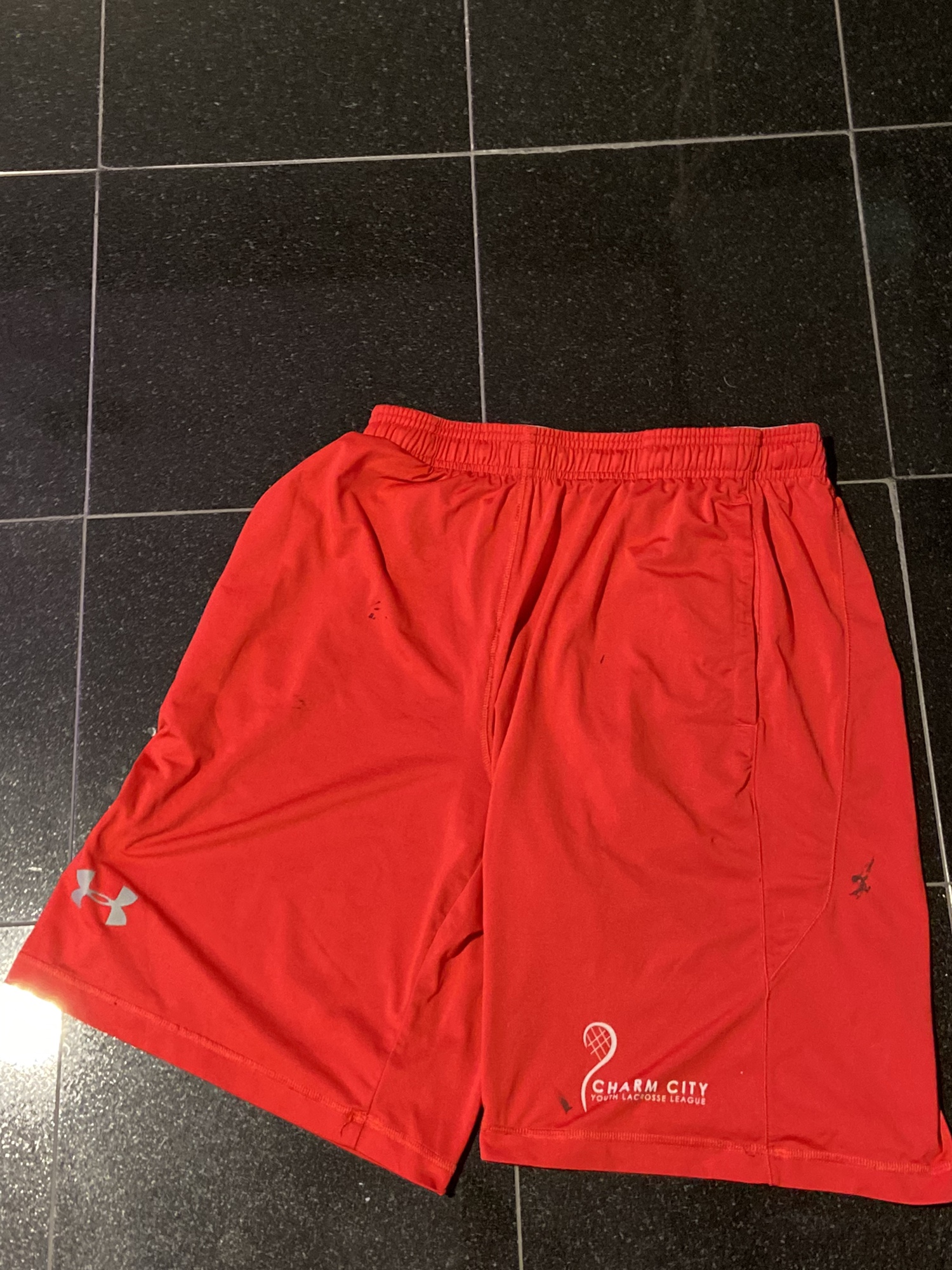 Red Used Large Under Armour Shorts SidelineSwap