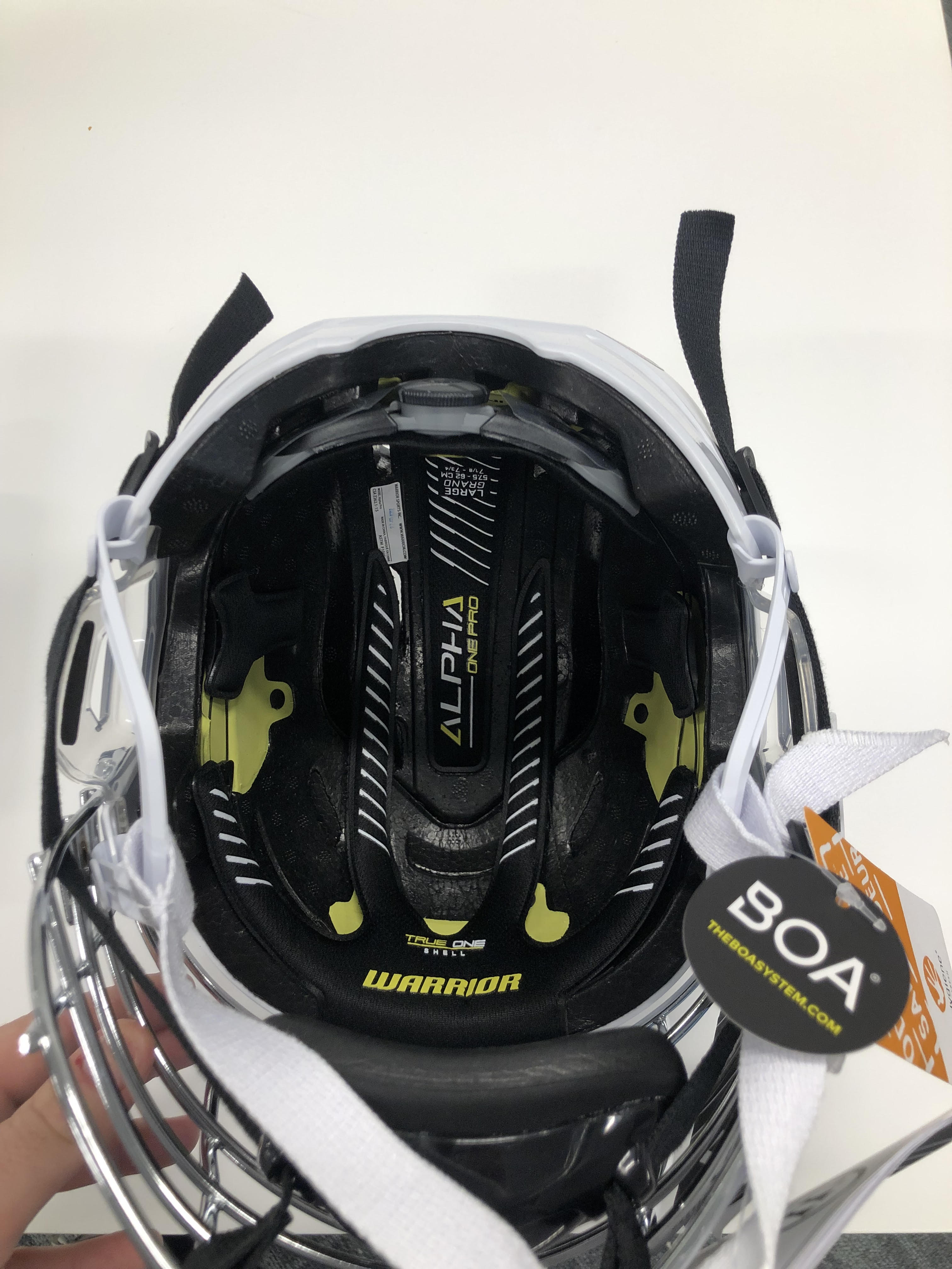 Helmet New Player's Warrior Alpha One Pro Box Lacrosse Helmet Large