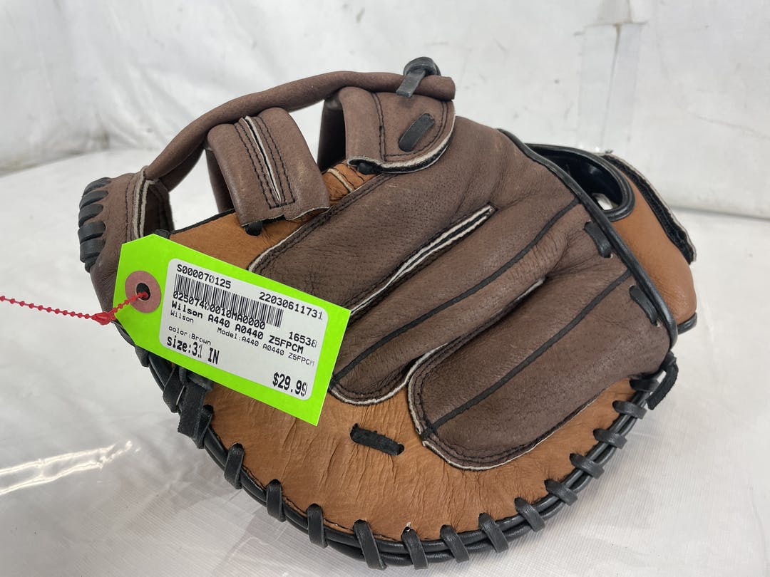 Used Wilson A440 A0440 Z5fpcm 31" Leather Fastpitch Softball Catchers