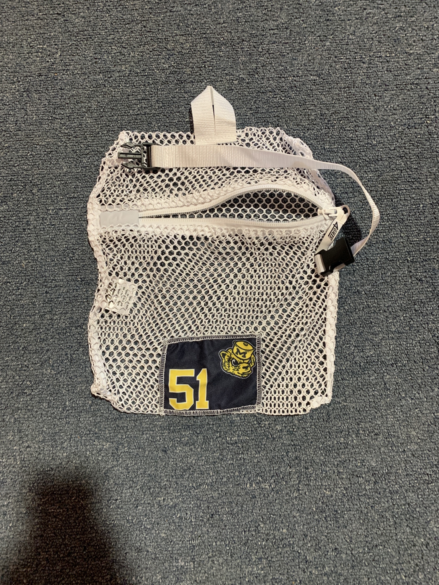 Used White University of Michigan Hockey Laundry Bag 51 SidelineSwap