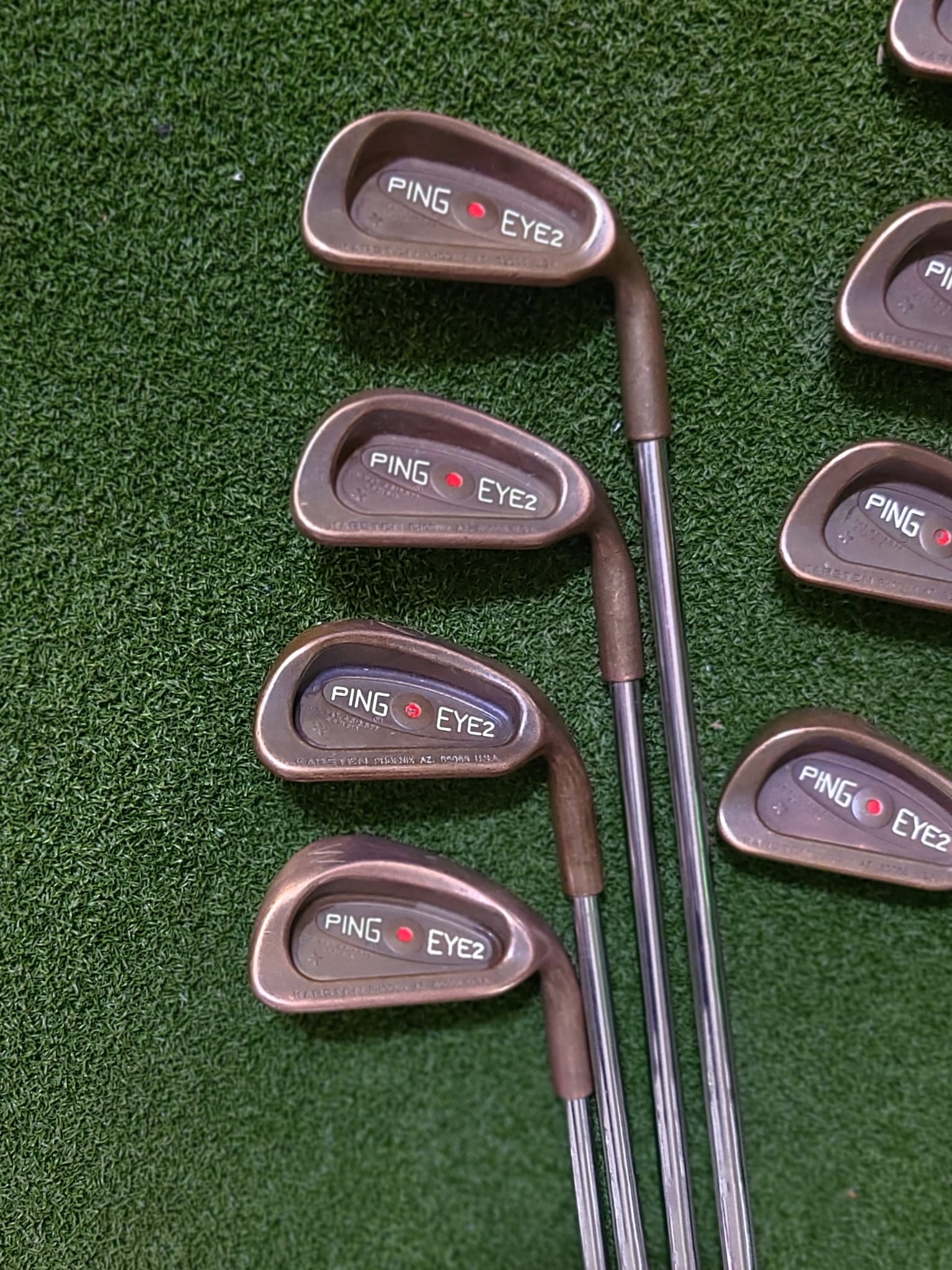 Ping Eye 2+ BeCu 3W Iron Set, RH, Beryllium Copper, Red Dot 1º Flat