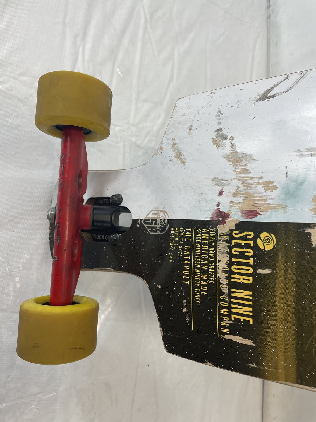 Used Sector 9 The Catapult Long Complete Drop Thru Skateboard Longboard W Gullwing Trucks