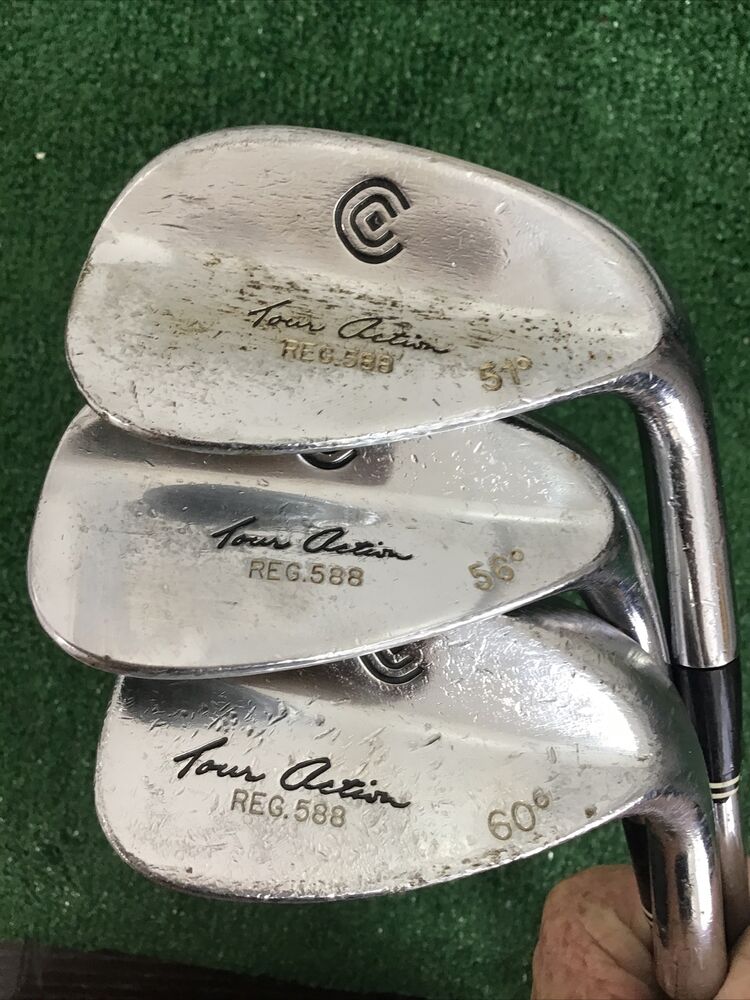 Cleveland Tour Action Reg588 Wedge Set 51*, 56*, 60* With Steel Shafts