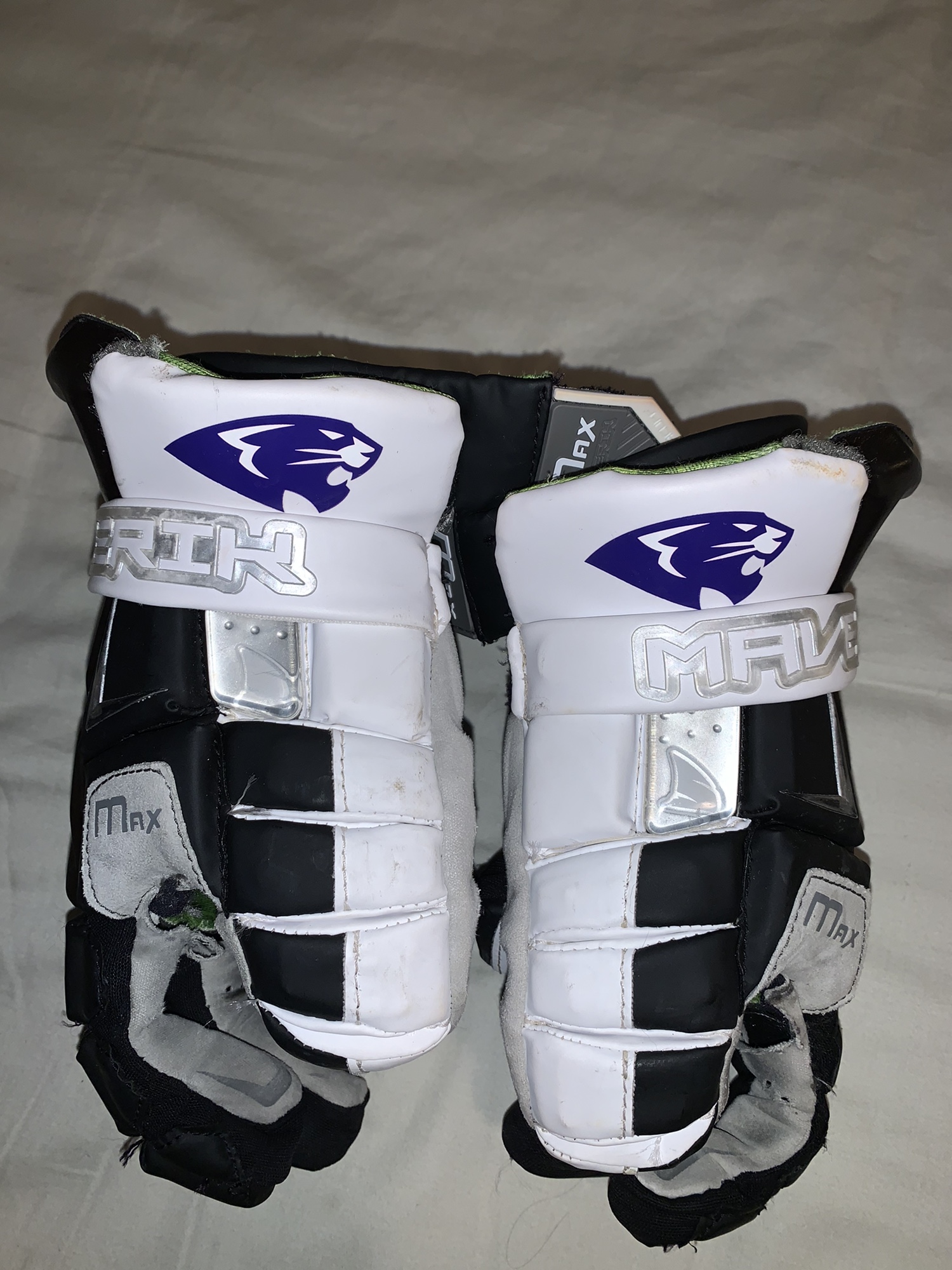 High Point Team Issued Used Maverik 13" Max Lacrosse Gloves Palmless