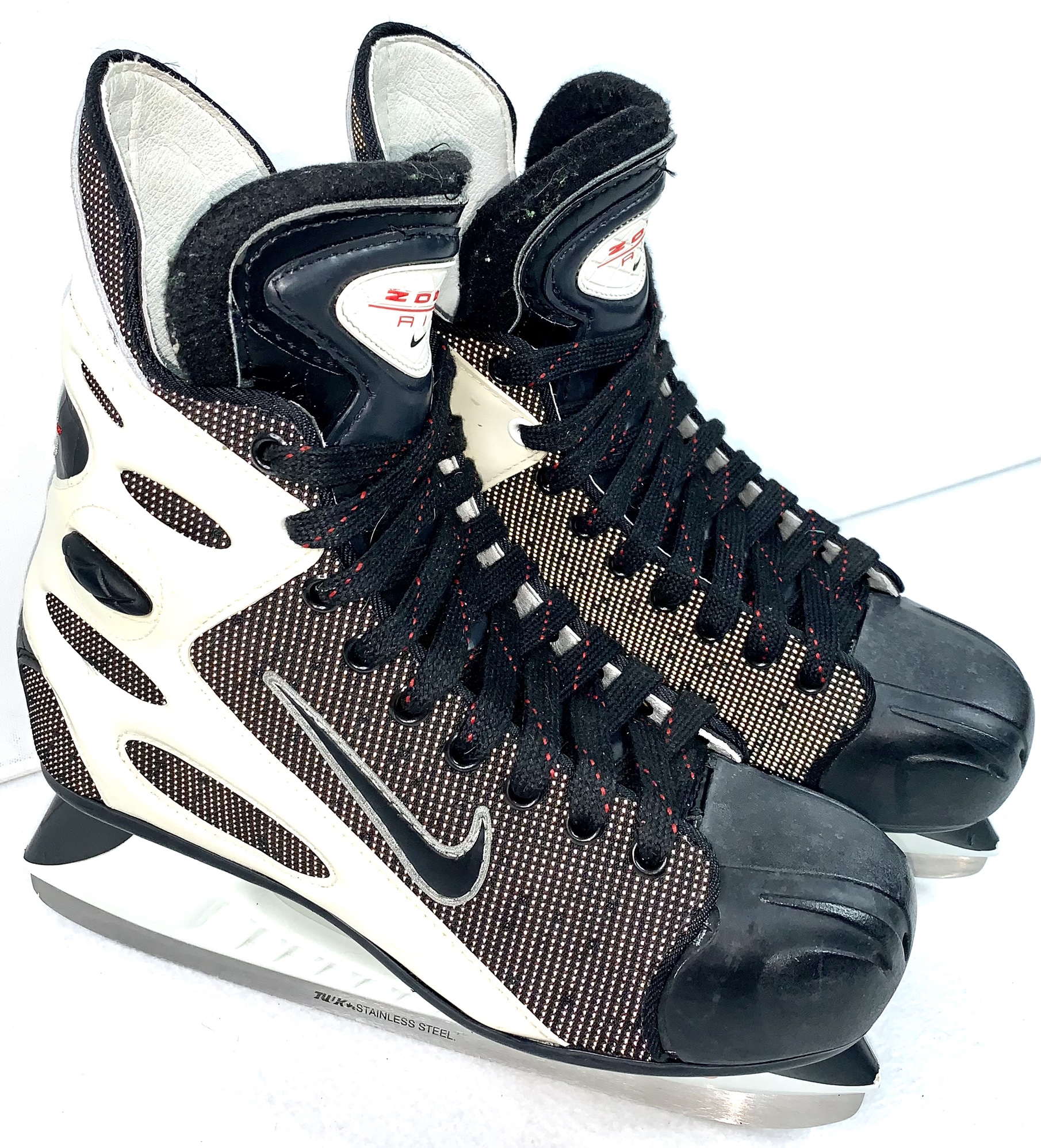 Nike Zoom Air Ice Hockey Skates Size 9 Federov Gretzky Black White