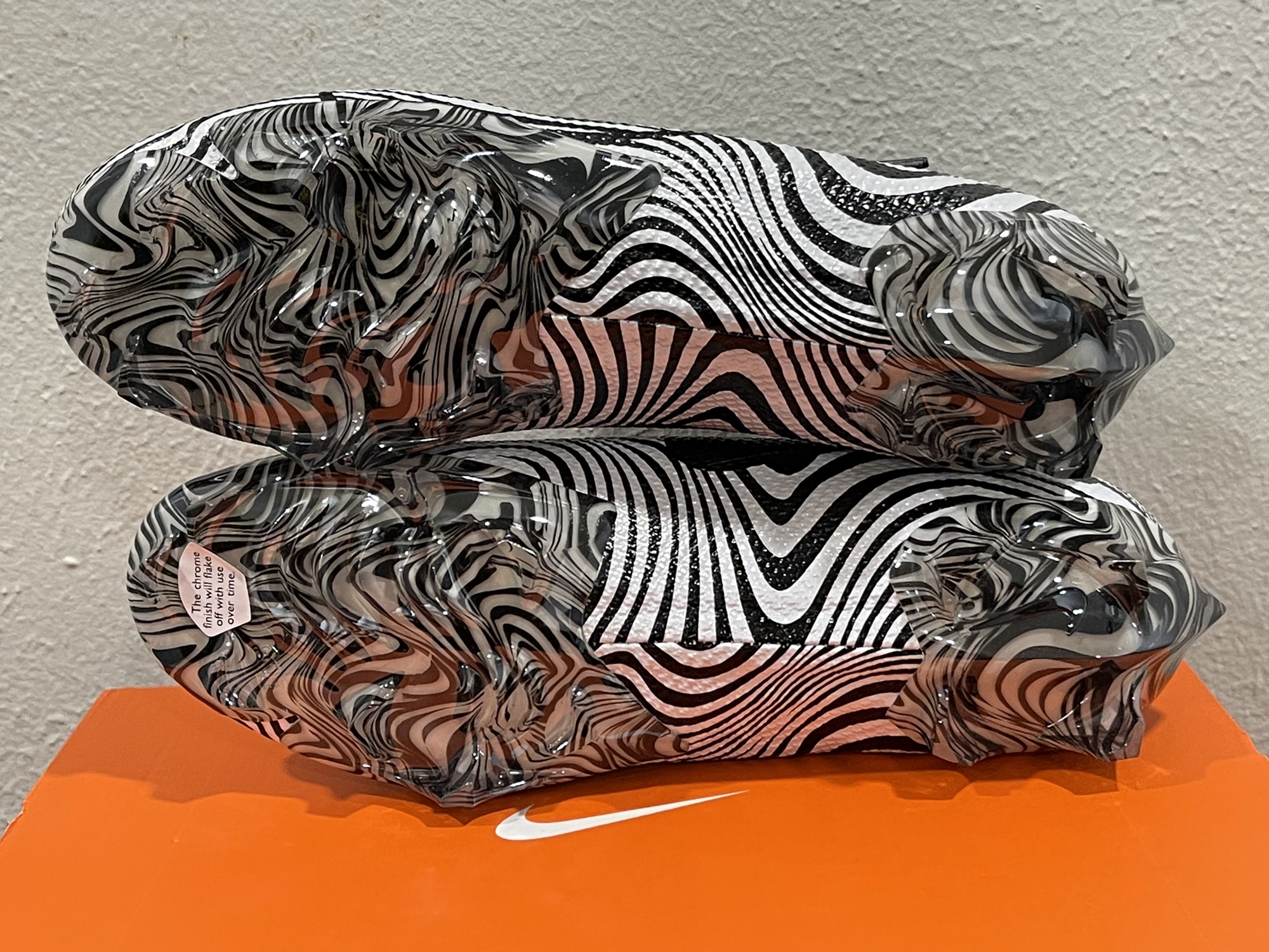 Nike Vapor Edge Pro 360 Football Cleats "Zebra" AO8277109 Men's Size