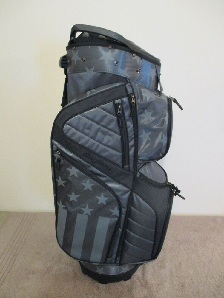 NEW BagBoy Golf CB15 Cart Bag 15way Top Charcoal / Stars & Stripes