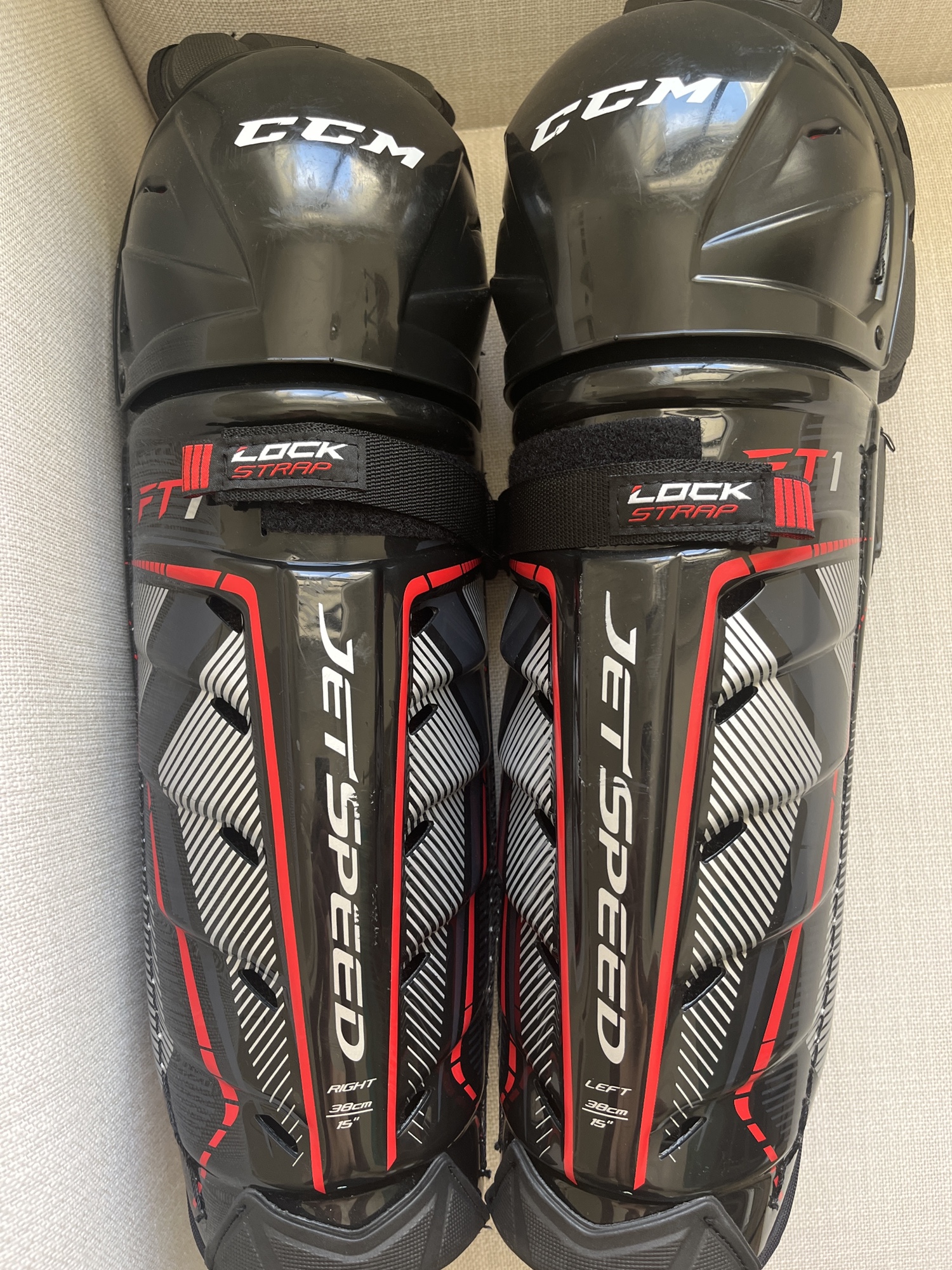 New CCM JetSpeed FT1 Shin Pads SidelineSwap
